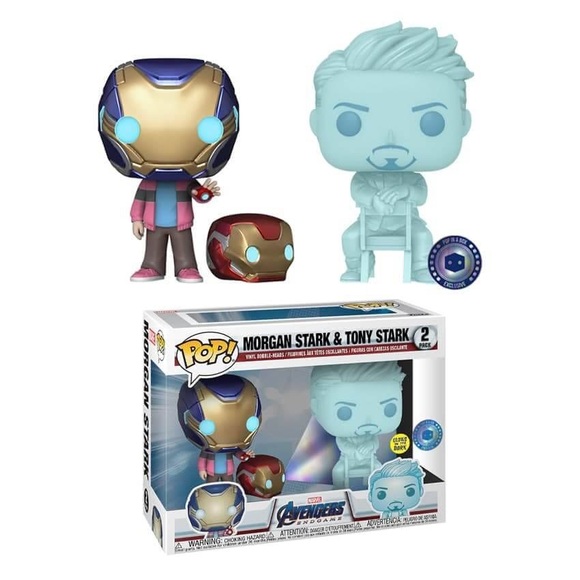 PIAB Exclusive GITD Morgan & Tony Stark Funko Pop! Bobble-Head Vinyl Figure - Picture 2 of 16